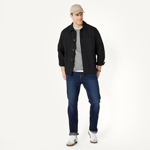 Image of Amazon Essentials Men's Relaxed-Fit Stretch Cotton Utility Jacket with Multi Pockets
