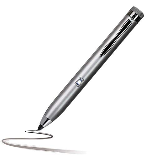 Navitech Silver Mini Fine Point Digital Active Stylus Pen Compatible with The Dell