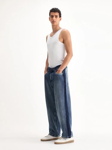 Image of Rare Rabbit Baggy Plain Jeans