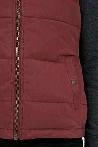 OXMO OXLew Damen Weste Steppweste Outdoor Weste mit Kapuze Eingrifftaschen Baumwollmischung Regular fit, Größe:S, Farbe:WINE RED (790985)