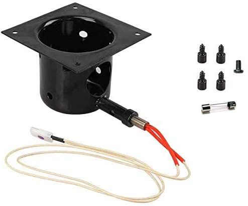 HWGckct Duty Steel Porcelain-Enameled Fire Burn Pot and Hot Rod Ignitor Kit Replacement Parts for Traeger & Pit Boss Wood Pellet Grill, Also Fit Pro Z Grills Smoker