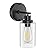GORDNWE 1-Light Bathroom Wall Sconce, Matte Black Vanity Light, Modern Wall Light Fixture with Clear Glass Shade and E26 Bulb Base, Wall Lamp Wall Mount Light Fixtures for Mirror, Bedroom, Hallway