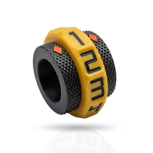 Professional Referee Down Indicator - Manual Finger Clicker Counter for Football & Sports - High-Contrast Mechanical Tally Gear - Better Alternative to Elastic Wrist Bands - Yellow/Black