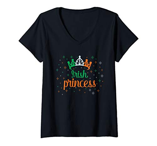 Womens Irish Princess V-Neck T-Shirt
