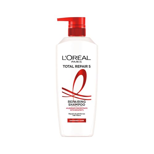 L'Oreal Paris Shampoo, For Damaged and Weak Hair, With Pro-Keratin + Ceramide, Total Repair 5, 650 ml