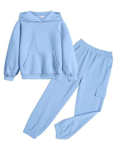 Image of Arshiner 2 Pieces Girls Outfits Fall Sweatsuits Sweatshirts and Sweatpants