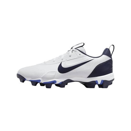Nike Force Trout 9 Keystone Baseball Cleats (FB9728-103, White/Hyper Royal/Midnight Navy) Size 16
