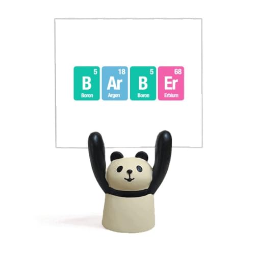 Support pour mémo de barbier panda pour organiser vos notes de bureau avec style
