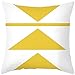Epinki Poszewki na poduszkę bożonarodzeniową, 45 x 45 cm, motyw strzałki w kształcie trójkąta, poduszka do siedzenia z poliestru, do samochodu, salonu, sypialni, na sofę, żółto-biało-szara