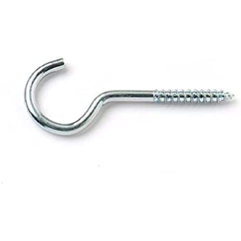 Merriway BH06678 (5 Pcs) 304 Grade Stainless Steel Screw-in Hooks 60mm - Pack of 5 Pieces