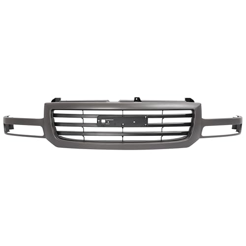 JMTAAT Grill Compatible with 2003-2006 GMC Sierra 1500|2007 GMC Sierra 1500 Classic|2003-2004 GMC Sierra 2500 Replacement for 19130790 GM1200476 Front Bumper Textured Grille Gray+Black Plastic(ABS)