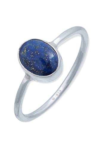 Ring 925 Silber Lapis Lazuli blauer Stein Edelstein echt Silber Damen Sterling Silber Geschenk (NO.: MRG-100-06)