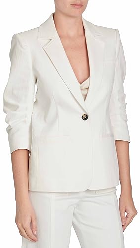 Cinq à Sept Women's White Denim Khloe Blazer2