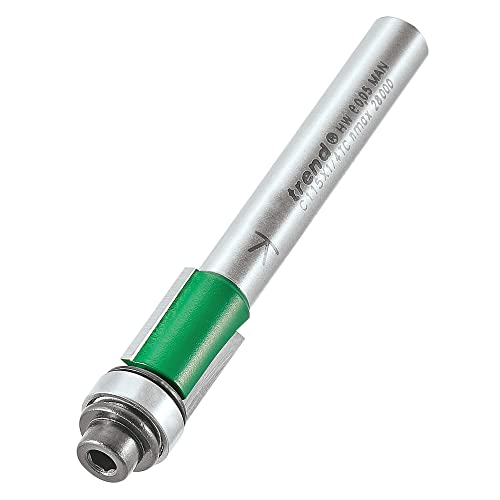 Trend CraftPro Self-Guided Trimmer Router Cutter Bit, 1/4 Inch Shank, 9.5mm Cut Diameter & 12.7mm Cut Length