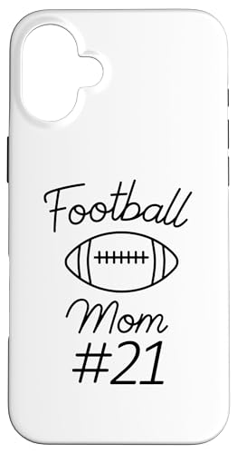 フットボール ママ ナンバー21 最大のファン 女性 チーム 母 息子 スマホケース iPhone 16 Plus 用