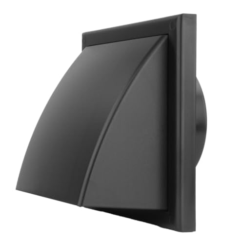 Vents 100mm Black External Cowled Grille