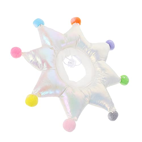 BESPORTBLE バイトガード 鎖猫 ドッグコーン 鈴を持つ猫 防水 いいね 猫の去勢円錐形 猫ケージ ペット用品 猫コーン首輪 猫の回復首輪 犬回復首輪 ポリエステルネッ ング ターポリン 白い