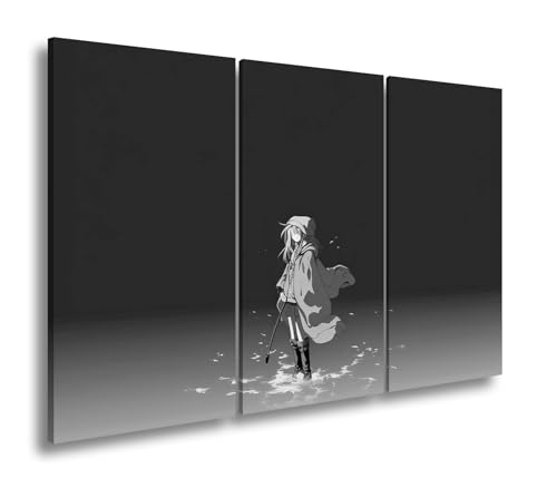 Tableau inondation silencieuse en rouge 120x80 cm triptyque noir et blanc pour salon