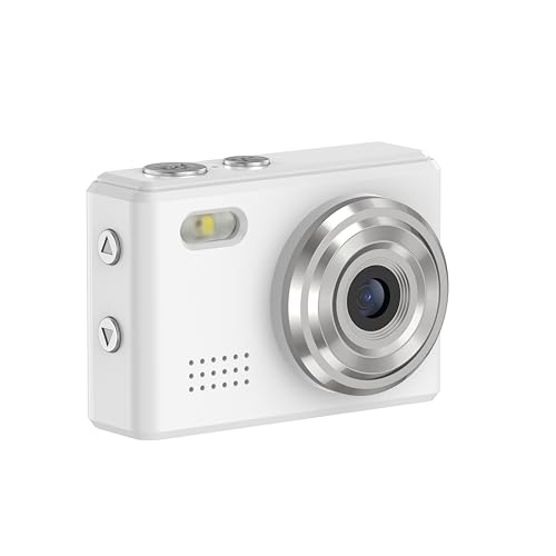 SACCONNECT miniカメラ デジタルカメラ 小型デジタルカメラ スマホに送れる 固定焦点 約100万画素 720P HD 動画 0.96インチ液晶画面 USB Type-C Android microSDカード コンパクト 軽量 初心者向け 子供 (ホワイト) SMC01-WH