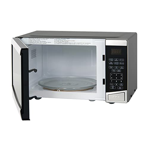 Avanti MT09V3S Microwave Oven 900-Watts Compact with 10 Power Levels and 6 Pre Cooking Settings, Speed Defrost, Electronic Control Panel and Glass Turntable, 0.9 cubic feet, Stainless Steel - Image 4