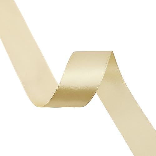 VATIN Gold Satin Ribbon Polyester 40mm X 23m(25 Yards) Craft Fabric Ribbon Perfect for Gift Wrapping,Hair Bow,Party Balloon Trimming - Image 2