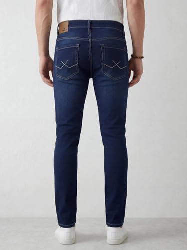 Image of WROGN Men's Slim Fit Jeans | Cotton Stretch | Solid | Casual Denim
