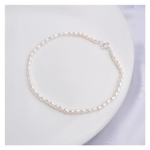 Bracelet perles d'eau douce naturelles femmes obsidienne améthyste 18cm