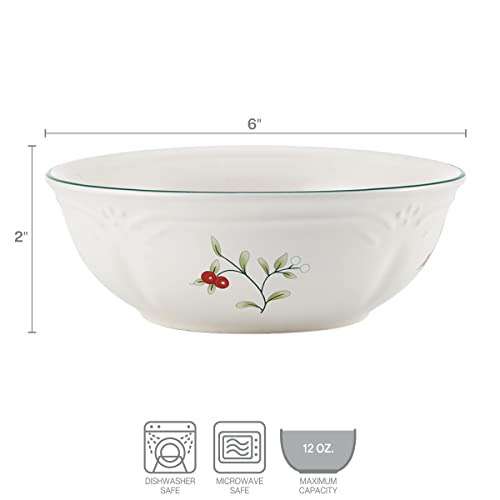 Image of Pfaltzgraff Winterberry Set of 4 Soup Cereal Bowls, 12 Ounce