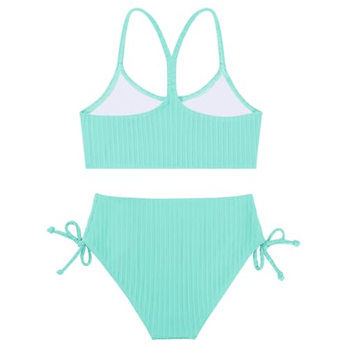 Image of Weixinbuy Girls Swimsuits Summer Bathing Suit for Teens Girls 2 Piece Bikini Set Solid Beach Swimsuit Swimwear for Girls