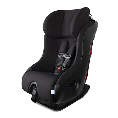 Clek Fllo Convertible Car Seat - Compact Design for 3-Across Seating, Extended Rear-Facing with Anti-Rebound Bar and Flame Retardant-Free (Railroad)