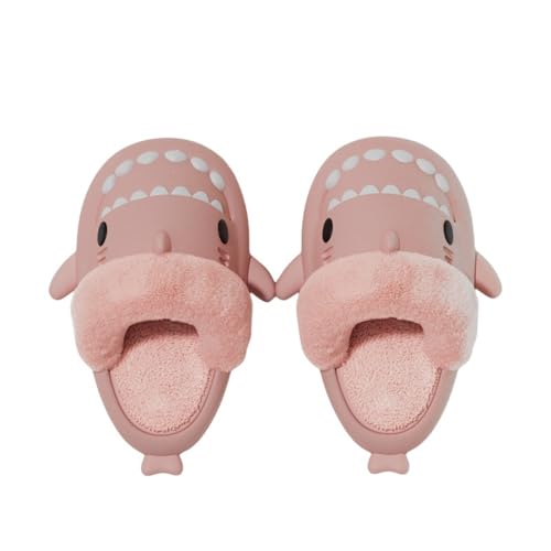 Shark Slides for Adults and Child, Winter Warm Cozy Plush Waterproof Non-Slip Shark Slides Men Women,Detachable - Main Image