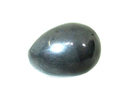 Jet Superb Gemstone Egg Free Booklet jet International Crystal Therapy Bonded Sphere Magic Easter Fortune Teller Himalayan Rock Crystal Stone Genuine Beautiful (Shungite)