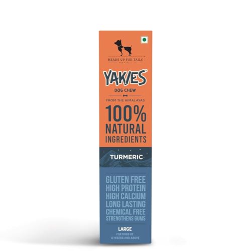 See full amazon price history chart for HUFT Yakies 100% Natural & Vegetarian Turmeric Chew Bone for Dogs (L - 75 gm) HUFT Yakies 100% Natural & Vegetarian Turmeric Chew Bone for Dogs (L - 75 gm) (B0CYH3YM81) Amazon Price History, Amazon Price Tracker