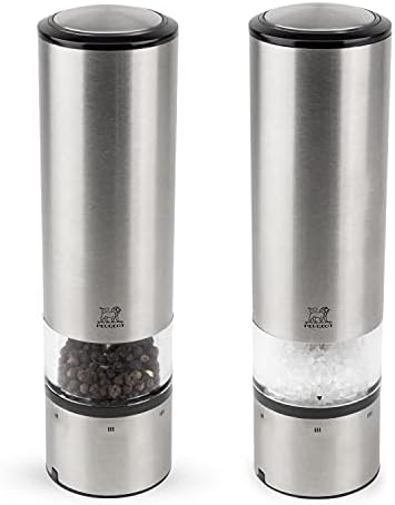 Peugeot Elis Sense U-Select Set Salt & Pepper Mill, Large, brushed nickel