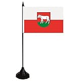 100 % Polyester U24 Tischflagge Kelbra Fahne Flagge Tischfahne 10 x 15 cm