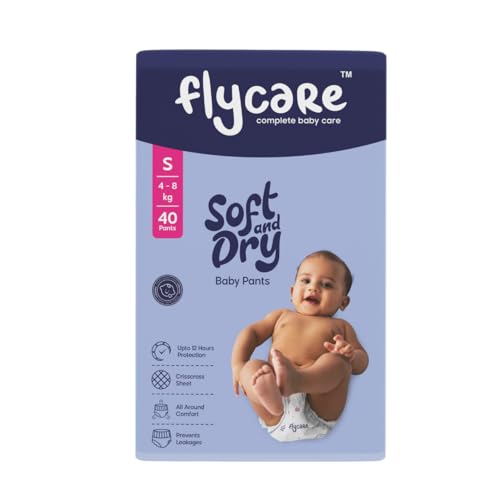 Image of Soft & Dry Baby Pant Style Diaper S Size (Small) | 4-8 kg | 40 Count (Pack Of 1) |Comfortable and Cotton Soft Diaper with Leakage Guard, Wetness Indicator, Upto12 Hours Protection