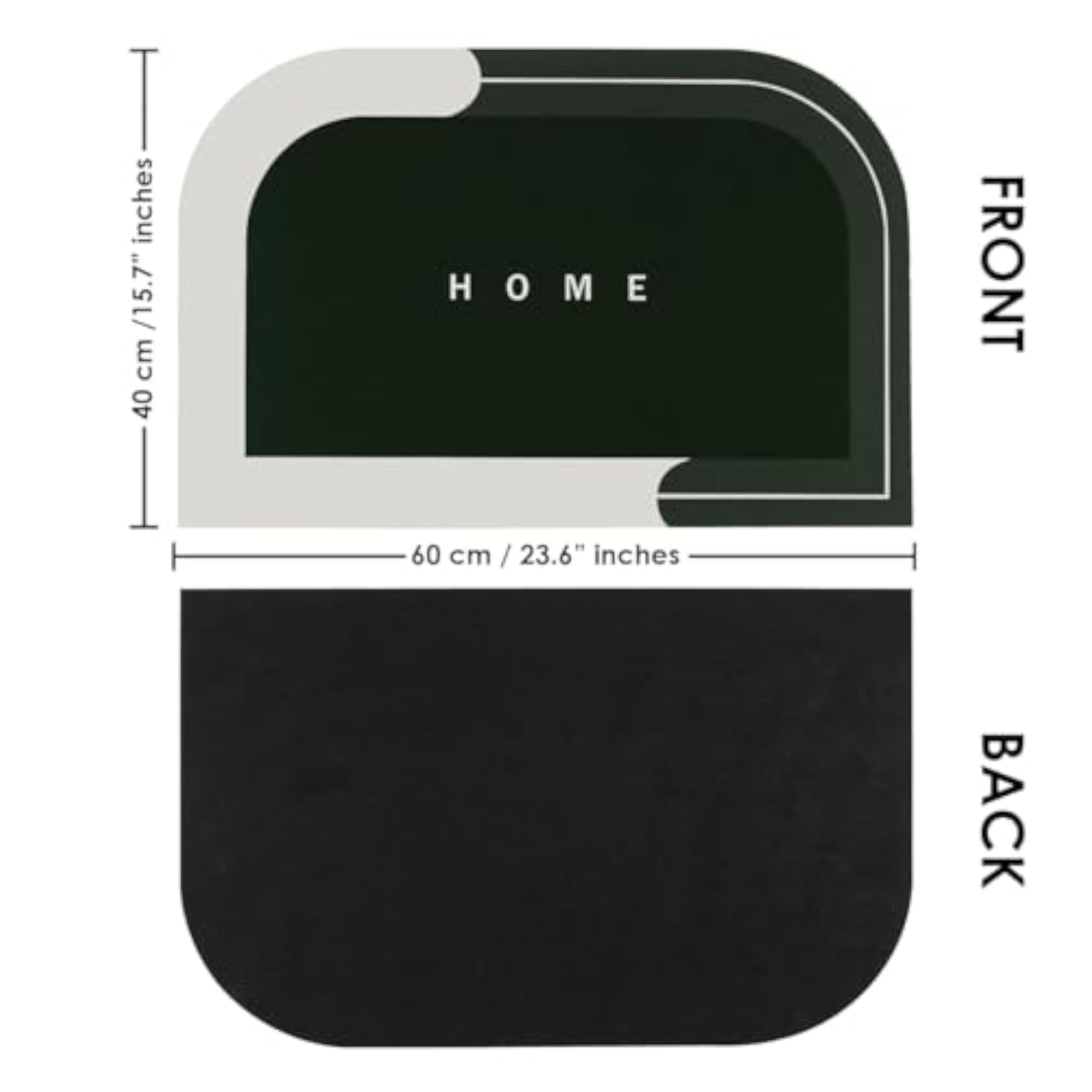 2 Piece Bathroom Mat Set, Quick Dry Absorbent