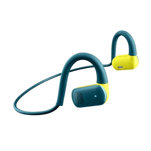 cellularline - Spirit - Auriculares Bluetooth® para el Deporte - Diseño Open-Ear: Siempre Conectado, máxima Seguridad - Tecnología Air Conduction - Play Time: 7 Horas - Verde/Lima