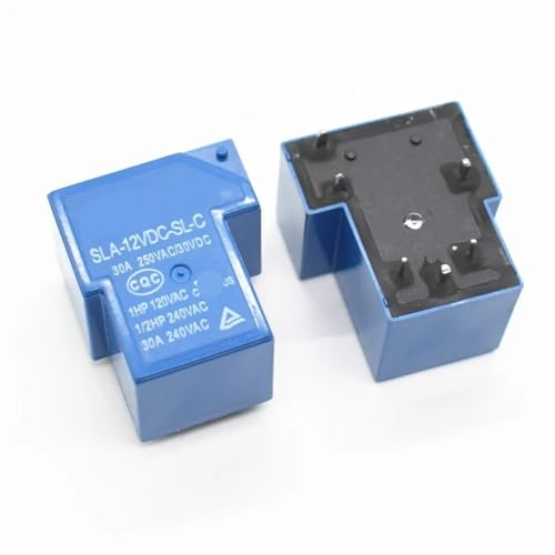 Relé SLA-12VDC-SL-C de 30A con 6 pines para soportar altas cargas eléctricas de forma segura