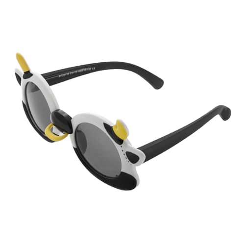 PartyKindom Adorable Boys and Girls Sunglasses with Cow Pattern Polarized Uv Protection for Boys Girls Flexible Silicone Frame