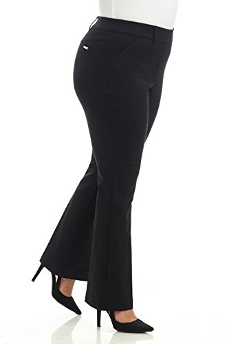Rekucci Curvy Woman Ease into Comfort Barely Bootcut Plus Size Pant2