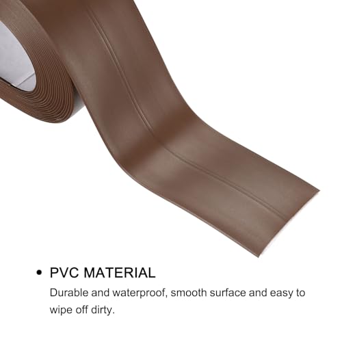 Image of uxcell Caulk Tape, Brown Toilet Caulk Strip Self Adhesive 1.5 inch x 16.4Ft Caulking Sealant Tape with Sealing Tool for Kitchen Bathroom Edge Protector