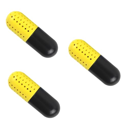 KOMBIUDA 3 Piezas deshumidificador cápsulas de zapatos purificador de aire casero absorbente de humedad absorbedor humedad home decor deshumificador nuevos desodorantes desodorizante Yellow