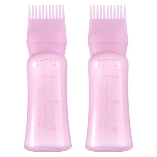 D Dymoece Root Comb Applicator Bottles 6 oz 2 Pack Hair Dye Bottle Tools