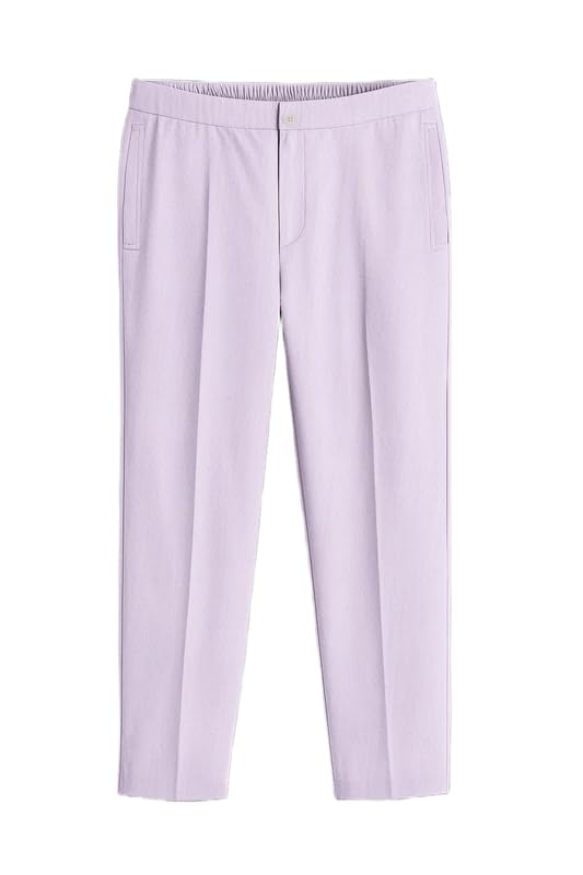 french crown Men's Rosivell-Maverick Pink Dobby Textured Premium Cotton Lounge Pant-picture-16