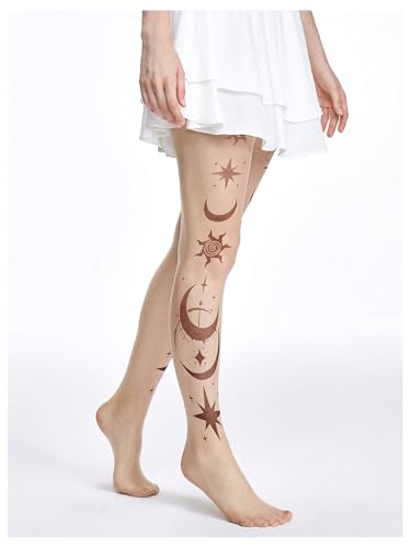 Image of SHENHE Women's Patterned Fishnet Tights High Waist Pantyhose Floral Stockings