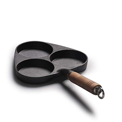 OWOHYG Sartén práctica de Hierro Fundido para Huevos, Olla para cocinar Huevos sin recubrir, Wok para Cacerola de Gas, sartén, sartén