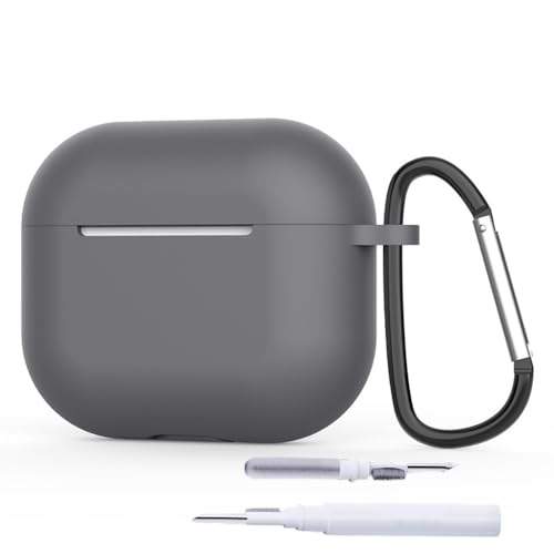 Image of YODI Case Cover for Airpods Pro|Pro 2|Airpods Pro 3|Airpods 4 Pouch, Silicone Cases with Cleaner Kit 360 Drop Protection,Shock-Resistant ((SILI-Dark Grey), Airpods Pro 3 (2025))