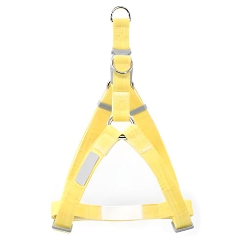 EZONEDEAL Durable Puppy Pet Dog Harness no Pull - Soft Bamboo Fiber Dog Collar Chest Strap for Outdoor Walking Training - Dog Halter Harness,Dog Vest Harness (Large, Yellow)