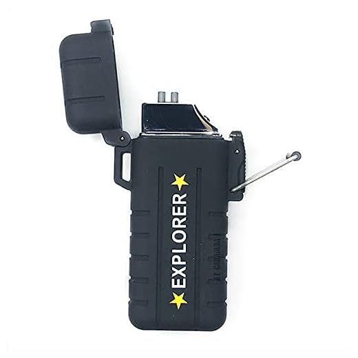 Isqueiro Eletrônico Plasma Explorer Resistente a Água c/Cabo USB - Preto Longo